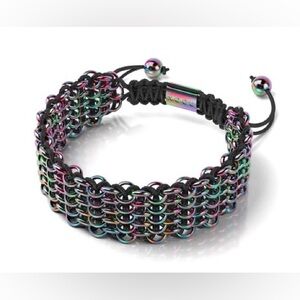 🖤🩶 NOGU Chameleon Links Deluxe Kismet Black x Unicorn Silver Bracelet 🩶🖤